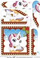 Christmas Unicorn Fan Pyramage Topper