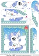 Christmas Unicorn Fan Pyramage Topper