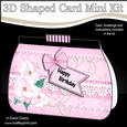3D Shaped Card Kit - A Touch of Elegance Flowers, Lace & Pearls Clutch Bag