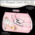 3D Shaped Card Kit - A Touch of Elegance Flowers, Lace & Pearls Clutch Bag