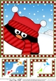 8 x 8 Scalloped Corner Topper - Cute Fun Pip Penguin 
