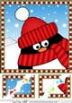 8 x 8 Scalloped Corner Topper - Cute Fun Pip Penguin 