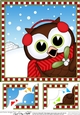8 x 8 Scalloped Corner Topper - Cute Fun Little Hoot Owl