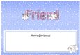 Large DL Merry Christmas FRIEND insert with Snowball Sam