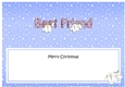 Large DL Merry Christmas BEST FRIEND insert with Snowball Sam