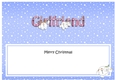 Large DL Merry Christmas GIRLFRIEND insert with Snowball Sam