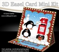3D Easel Card Mini Kit - Christmas Pip Penguin has a Letter for Santa