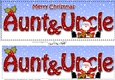 Large DL Merry Christmas AUNT & UNCLE with Santa 3D decoupage