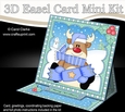 3D Easel Card Mini Kit - Christmas Rudolph has an Xmas Cracker