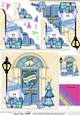 Penguin is at the Christmas Door Scallop Corner Stacker Topper