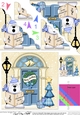 Ben Polar Bear is at the Christmas Door Scallop Corner Stacker Topper