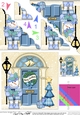 Snowman is at the Christmas Door Scallop Corner Stacker Topper
