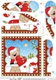 Christmas Fan Pyramage Topper - Livvy Bear is in Love