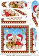 Christmas Fan Pyramage Topper -Teddy Bears are in Love