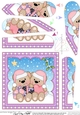 Christmas Fan Pyramage Topper -Teddy Bears are in Love