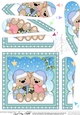 Christmas Fan Pyramage Topper -Teddy Bears are in Love