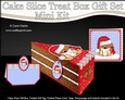 3D Christmas Cake Slice Treat Box Gift Set Mini Kit - Bobbin Robin is Carol Singing
