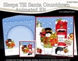 3D Animated Sleeps Till Santa Christmas Postbox Countdown Card Kit - Snowman Rio has lots of Presents