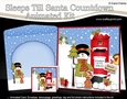 3D Animated Sleeps Till Santa Christmas Postbox Countdown Card Kit - Snowman Rio has lots of Presents