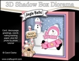 3D Christmas Diorama Shadow Box Card Mini Kit - Snowman Rio has an Xmas Cracker