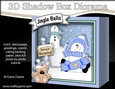 3D Christmas Diorama Shadow Box Card Mini Kit - Snowman Rio has an Xmas Cracker