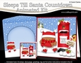 3D Animated Sleeps Till Santa Christmas Postbox Countdown Card Kit - Bobbin Robin is Ice Skating