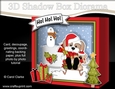 3D Christmas Diorama Shadow Box Card Mini Kit - Little Cavachon Dog