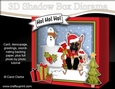3D Christmas Diorama Shadow Box Card Mini Kit - Little German Shepherd Dog