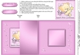 Hunney Bear Rosie has a Babys 1st Christmas Star -  No-Hole Fold Back Card
