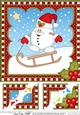 Christmas Snowball Sam 8 x 8 Scalloped Corner Topper