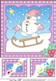 Christmas Snowball Sam 8 x 8 Scalloped Corner Topper