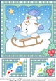 Christmas Snowball Sam 8 x 8 Scalloped Corner Topper