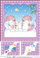 Christmas Snowball Sam 8 x 8 Scalloped Corner Topper