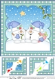 Christmas Snowball Sam 8 x 8 Scalloped Corner Topper