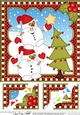 Christmas Snowball Sam 8 x 8 Scalloped Corner Topper