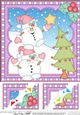 Christmas Snowball Sam 8 x 8 Scalloped Corner Topper