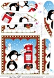 Christmas Penguin Fan Pyramage Topper