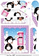 Christmas Penguin Fan Pyramage Topper