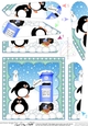 Christmas Penguin Fan Pyramage Topper