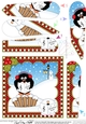 Christmas Penguin Fan Pyramage Topper