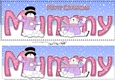 Large DL Merry Christmas MUMMY 3D decoupage with Snowman Rio