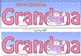 Large DL Merry Christmas GRANDMA 3D decoupage with Snowman Rio
