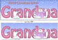 Large DL Merry Christmas GREAT GRANDMA 3D decoupage with Snowman Rio