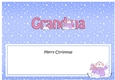Large DL Merry Christmas GRANDMA insert with Snowman Rio