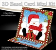 3D Easel Card Mini Kit - Christmas Snowman Oli has lots of Presents