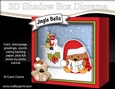 3D Christmas Diorama Shadow Box Card Mini Kit - Bobbin Robin is Carol Singing