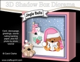 3D Christmas Diorama Shadow Box Card Mini Kit - Bobbin Robin is Carol Singing