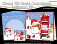 3D Animated Sleeps Till Santa Christmas Postbox Countdown Card Kit - Snowman Oli is Ice Skating!