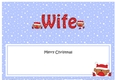 Large DL Merry Christmas WIFE insert with Bobbin Robin