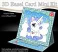 3D Easel Card Mini Kit - Cute Little Christmas Unicorn
